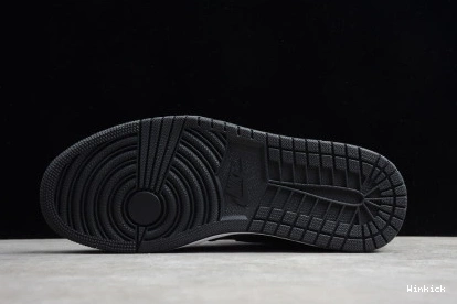 555088-060 BLACK - RETRO JORDAN RED SATIN 1 GYM HIGH 0812